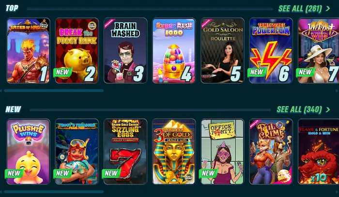 Caspero Casino games